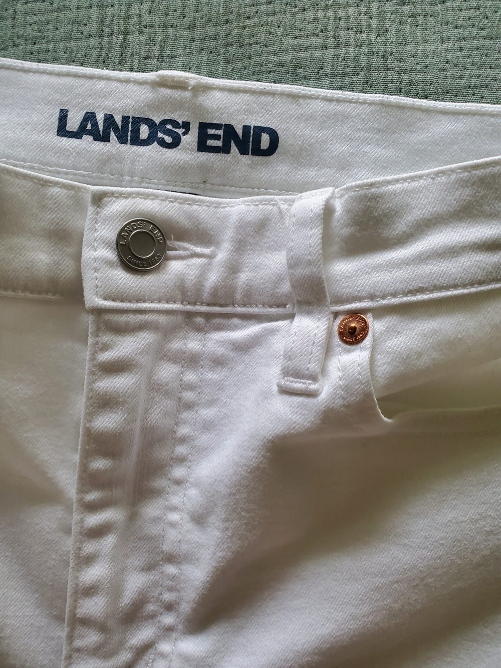 Lands' End White Boyfriend Jeans - Picture 4 of 9